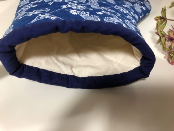 Ofenhandschuhe aus Baumwolle blau