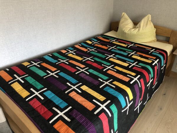 Quiltdecke Tagesdecken in schwarz