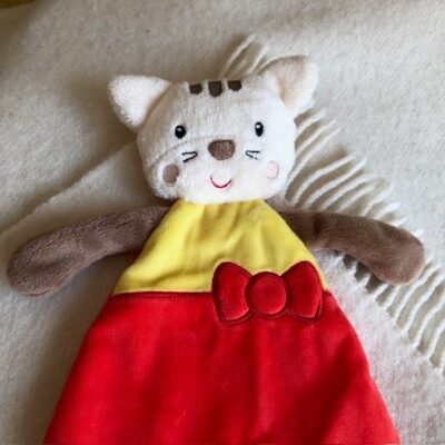 Kuscheltuch für Babys Katze Schnuffeltuch